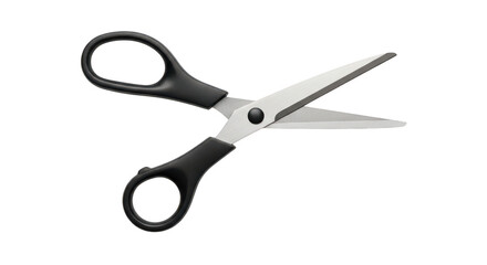 Fototapeta premium Blackhandled Scissors On Black Background