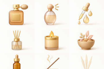 Aromatherapy and Relaxation Icons