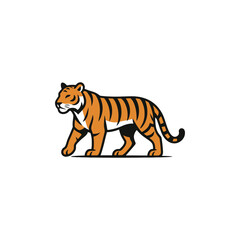 Obraz premium Majestic Tiger Strolling with a Confident Stride