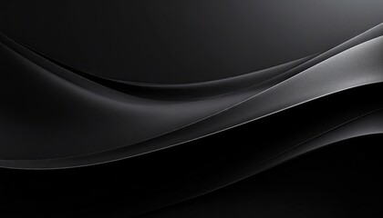 Abstract Black Blue Gradient Waves Background