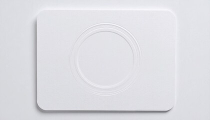 White Rectangular Paper with Embossed Circle Pattern