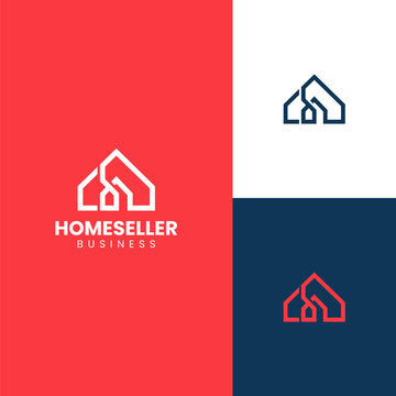 house and price tag accents with lineart design style for house buying and selling logos, real estate, hotels and apartments