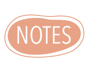 notes label vector icon design for scrapbook and sticker badge 