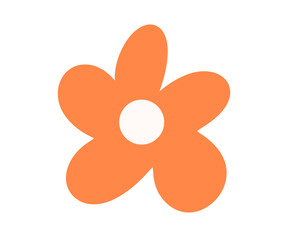 Easter egg with floral vector illustration on transparent background