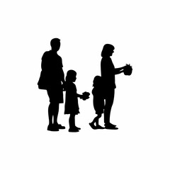 Parents teaching children to wash fruits for healthy eating