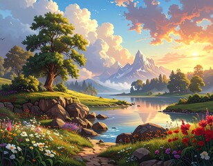Sunrise landscape