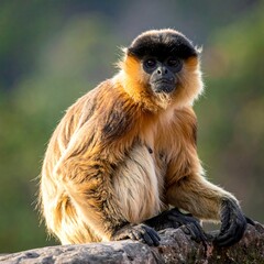 Monkey portrait, outdoors