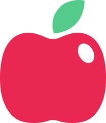 red apple vector illustration