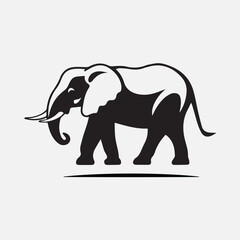 Obraz premium Elephant icon vector black, Adobe Illustrator Artwork