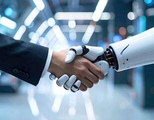 Human and Robot Handshake in Modern Tech Environment
