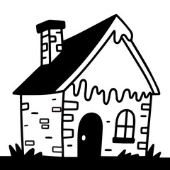 coloring page houses 