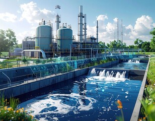 Industrial Water Treatment Facility Digital Twin Model
