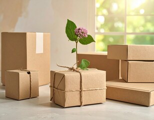 Kraft Paper Packaging with Eco Friendly Seals and Labels
