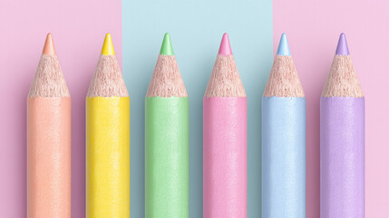 colored pencils on colorful background