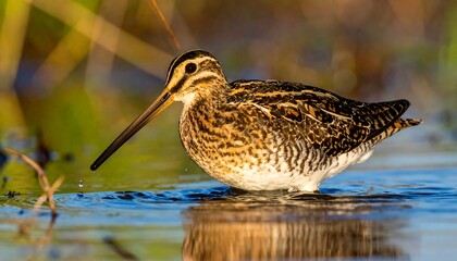 Bird wading in shallow water (1)