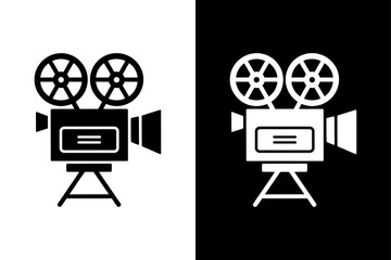 Minimalist Video Camera Icon Vector Illustration Design