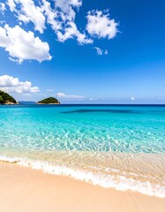 Pristine beach scene