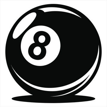 vector illustration of a billiard ball