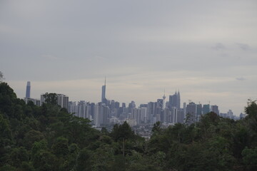 Kuala Lumpur City view from Bukit Antarabangsa, Malaysia