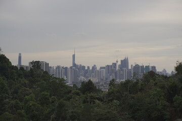 Fototapeta premium Kuala Lumpur City view from Bukit Antarabangsa, Malaysia