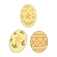 set of easter eggs