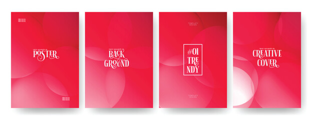 Modern gradient poster background set with minimalist abstract summer and spring cover templates, stylish creative design for advertising, flyer, card, social media banner and seasonal promotion