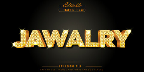 Golden jewelry editable text effect.