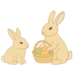 easter bunny with eggs