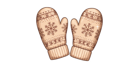 Warm gloves vector illustration