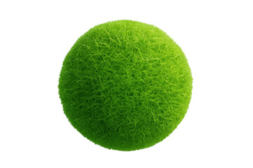 Green grass sphere is rotating on a transparent background, perfect for ecology, nature, and environment concepts