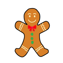 gingerbread man isolated on white
