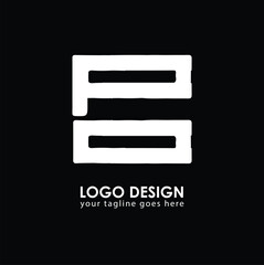 PO OP Logo Design, Creative Minimal Letter OP OU Monogram