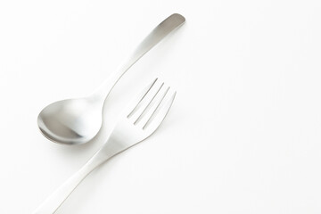 スプーンとフォーク　白バック