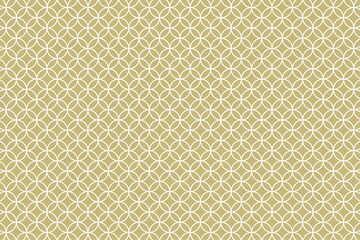 金色の七宝模様の和風シームレスパターン背景