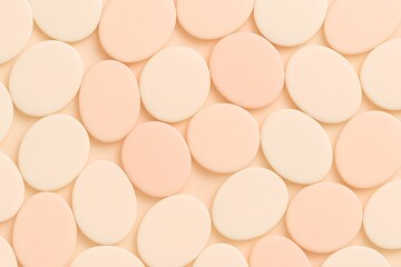 Abstract Pastel Peach and Cream Oval Shapes Background