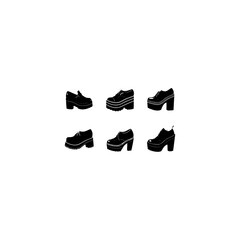 Silhouette of a collection of shoe models 