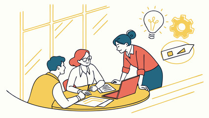 Business Team Collaboration and Idea Generation.