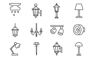 Track vector floor outdoor tall icon light lighting icons pathway desk