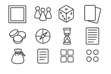 Tiles mini icons basic pouch single vector icon game blank minimalist plain