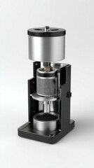 Modern coffee brewing machine with sleek stainless steel design, showcasing intricate components and functionality, ideal for coffee enthusiasts and baristas seeking quality equipment