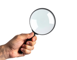 Hand holding a magnifying glass (3)