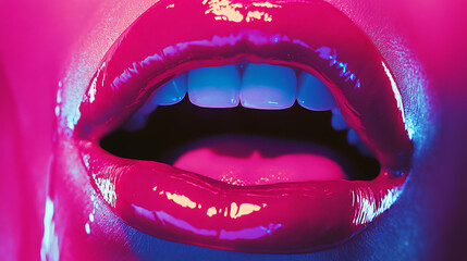 

Sexy lip care and beauty beautiful tender lip lipstick and lip-gloss passionate