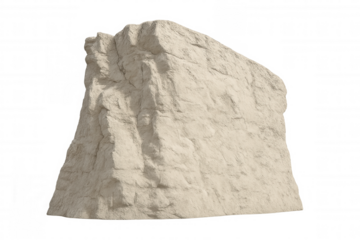 Limestone rock formation isolated on transparent background, ideal for matte painting and photo manipulation