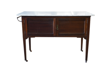 Vintage Metal Top Cabinet: Rustic Industrial Furniture, Antique Console Table, Retro Storage PNG