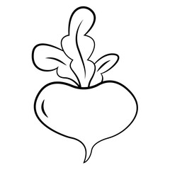 Turnip Icon – Flat Vector Vegetable Illustration