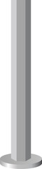 Realistic metal pillar vector illustration