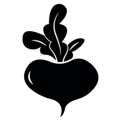 Turnip Icon – Flat Vector Vegetable Illustration