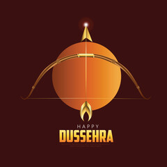 Obraz premium Lord Rama with Bow and Arrow for Dussehra Celebration symbolizing courage, virtue, and the triumph of good over evil on the auspicious occasion of Dussehra.