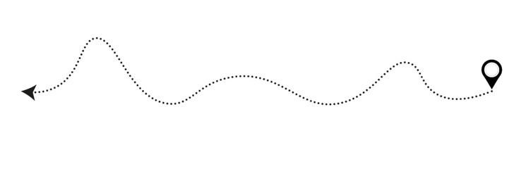 dotted arrow icon set, dotted line vector vector illustration