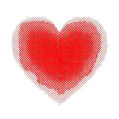 Halftone Red Heart &ndash; Pop Dot Icon